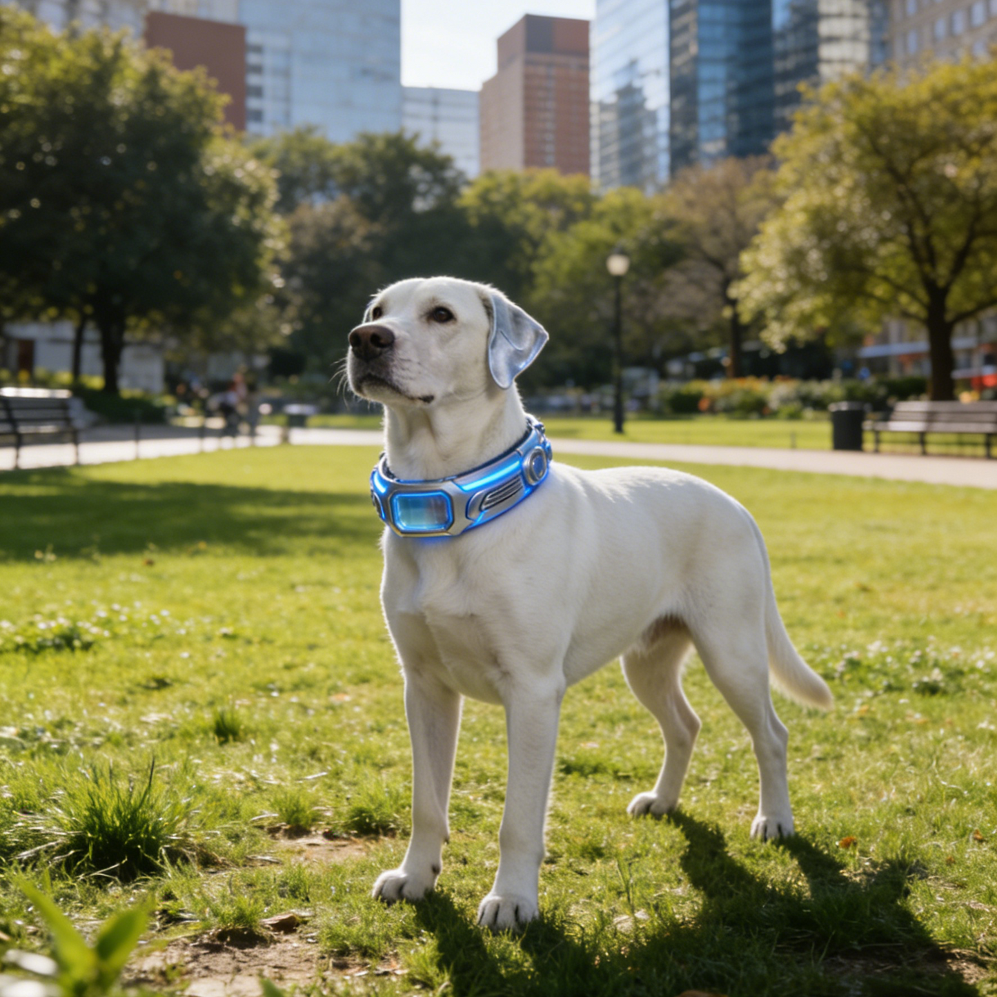 Apex Glow Smart Dog Collar – Illuminated Cyberpunk Pet Accessory
